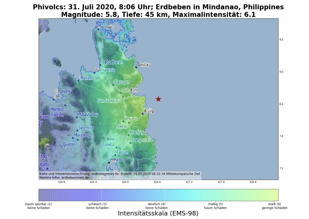 Erdbeben Mindanao