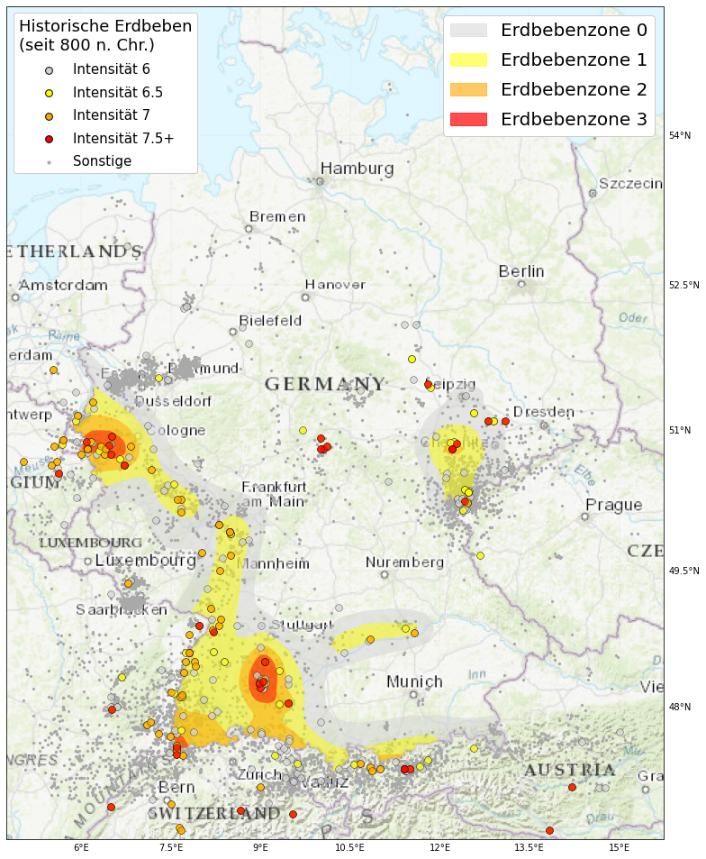 Erdbebenzonen und Seismizität in Deutschland