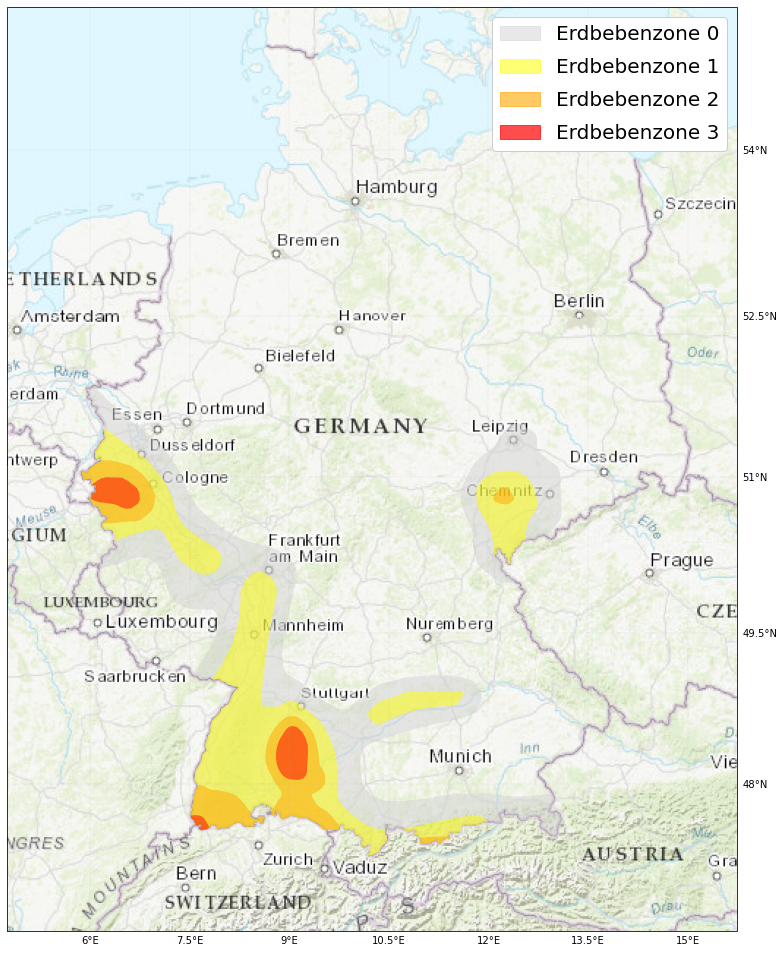 Erdbebenzonen in Deutschland