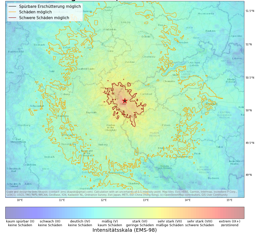Szenario eines schweren Erdbebens (M6.5) im Vogtland