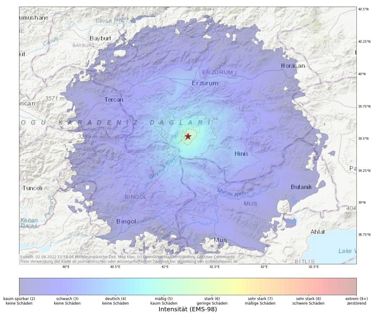 Erdbeben in der türkischen Provinz Erzurum
