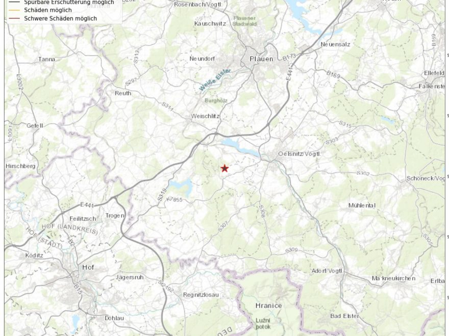 Kleines Erdbeben in Oelsnitz