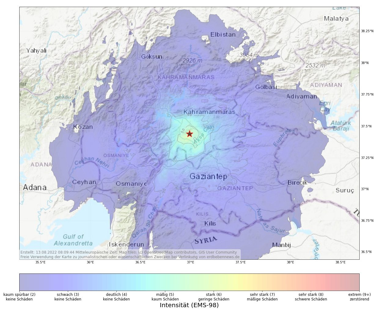 Neues Erdbeben in Kahramanmaraş