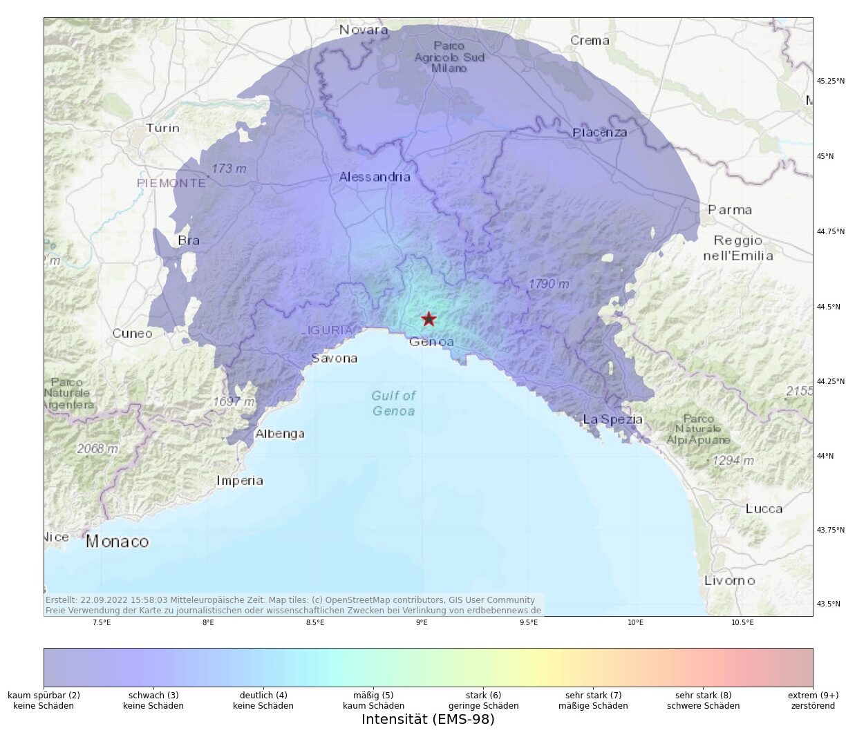 Erdbeben Genua