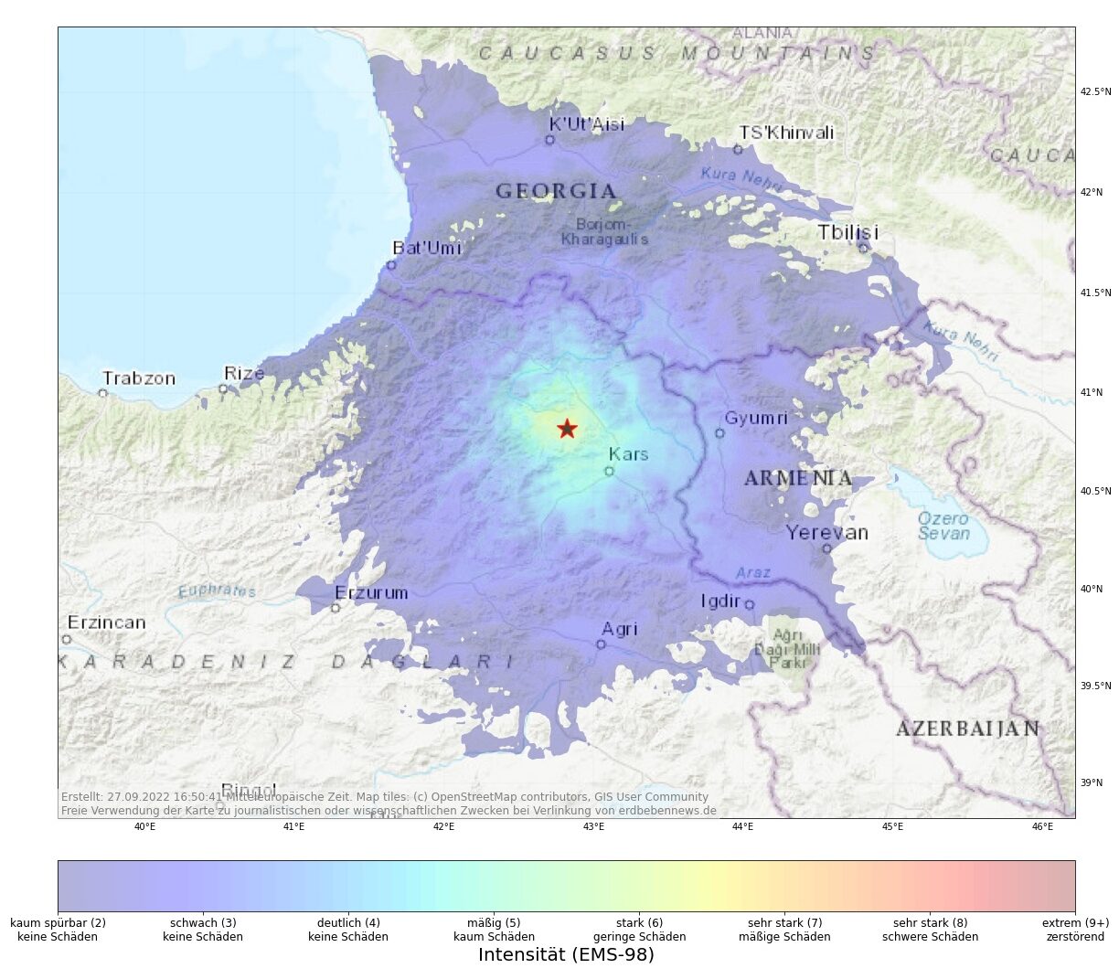 Erdbeben in Ardahan
